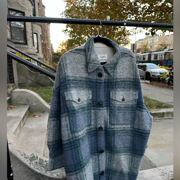 Isabel Marant Check blue coat - Picture 6 of 9